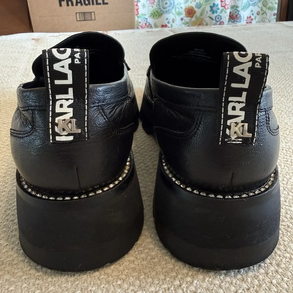 Karl Lagerfeld Black Women's Maysun‎ Platform Casual Shoe Women 9m